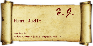 Hust Judit névjegykártya